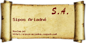 Sipos Ariadné névjegykártya