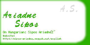 ariadne sipos business card